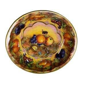 Vintage 1971‎ Daher Decorated Ware Tin Bowl Made in England 10.25 inch